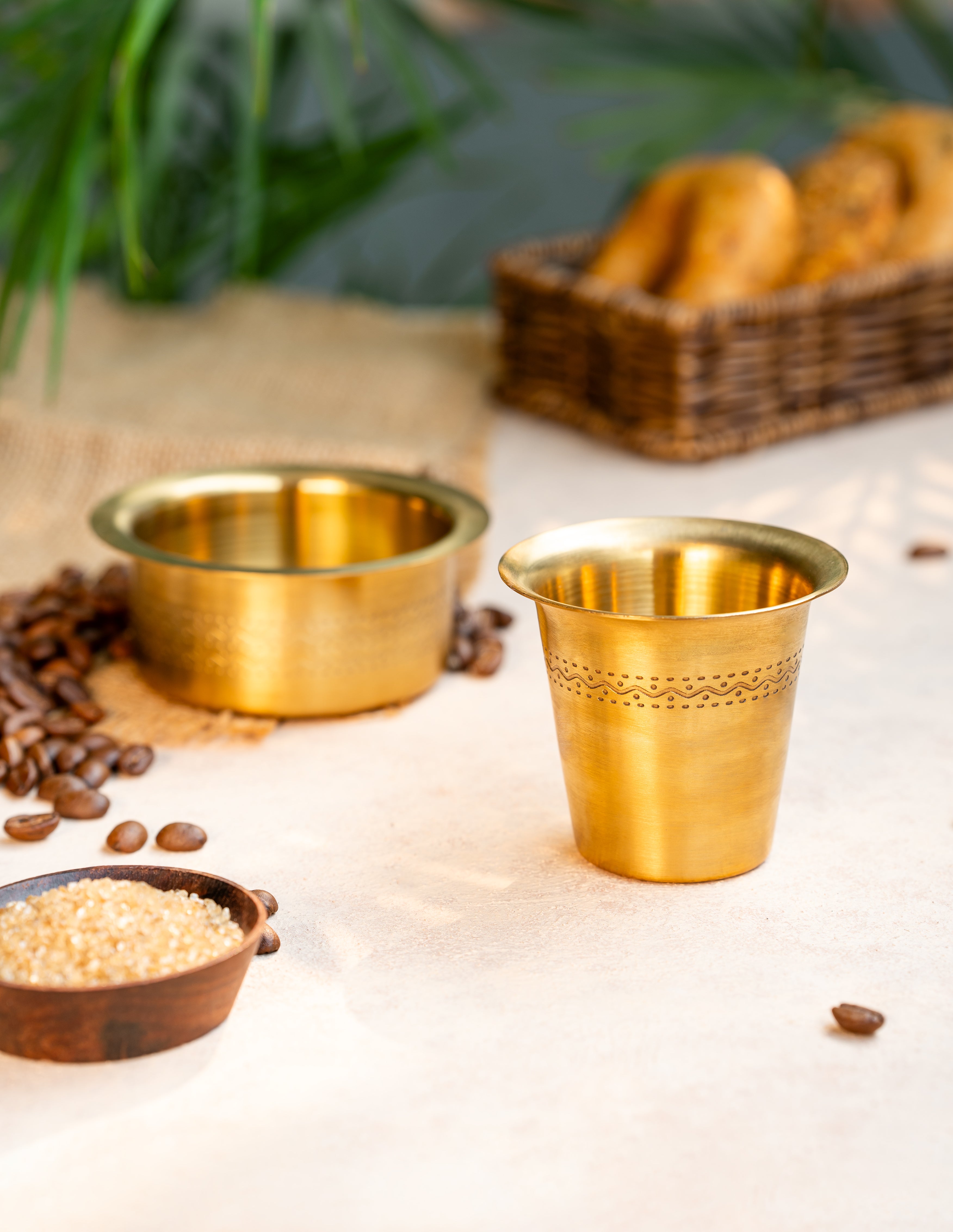 Brass Filter Coffee Set