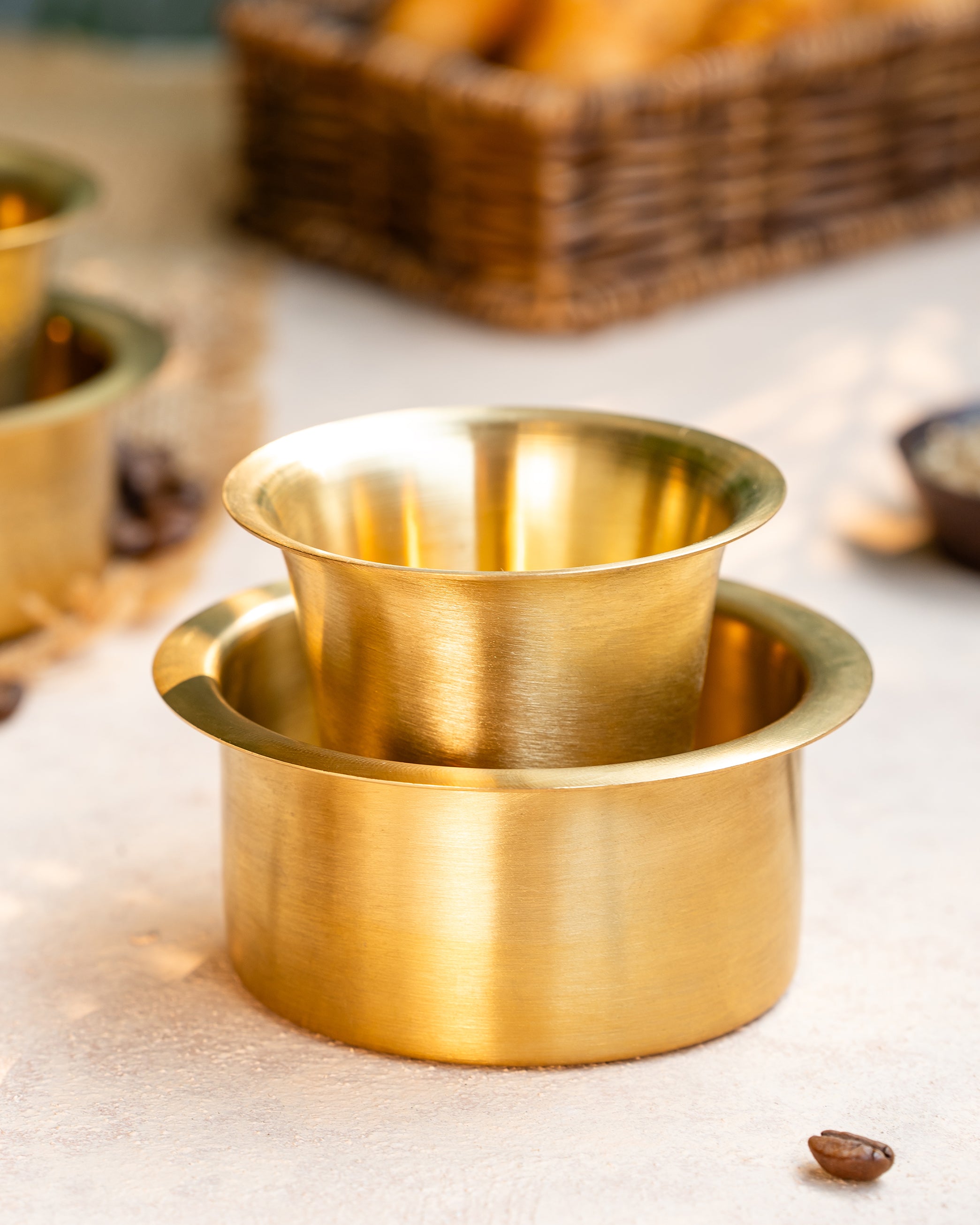 Brass Filter Coffee Set